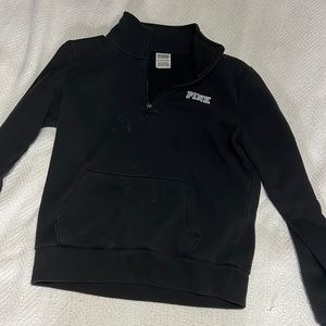 Black quarter zip Pink sweater
